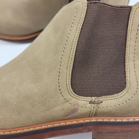 MADDEN by Steve Madden Estiban Men\'s Classic Chelsea Ankle Boots Taupe Size 8